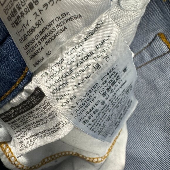 LEVIS 527 Boot Cut Denim Jeans Mens 34 Light Wash Stretch Casual Western Grunge - Picture 4 of 6